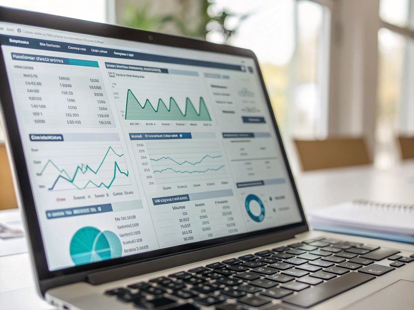 Dashboard displaying SEO growth metrics and search rankings